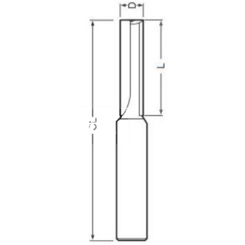 FREZ PROSTY 8MM 12*20MM 2 ROWKI