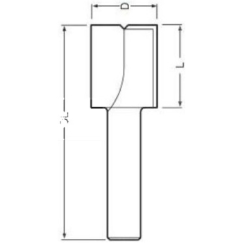 FREZ PROSTY 8MM 20*20MM 2 ROWKI