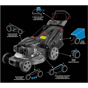 KOSIARKA SPALINOWA 4.0KM, 50CM, KOSZ Z NAPĘDEM
