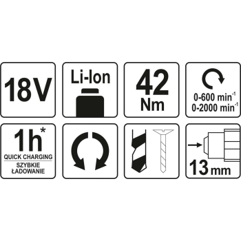 WKRĘTARKA BEZSZCZOTKOWA 18V BEZ AKUMULATORA