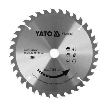 TARCZA WIDIOWA DO DREWNA 235*36T*25MM