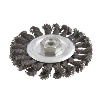 SZCZOTKA TARCZOWA M-14 SPLATANA DRUT STALOWY 115MM