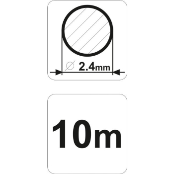 ŻYŁKA TNĄCA OKRĄGŁA 2,4MMX10M FLO