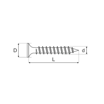 WKRĘT DO DREWNA OCYNK ŻÓŁTY 5.0*20MM
