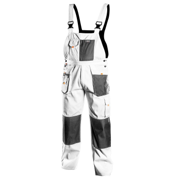 SPODNIE ROBOCZE NA SZELKACH BIAŁE HD ROZMIAR XL/56