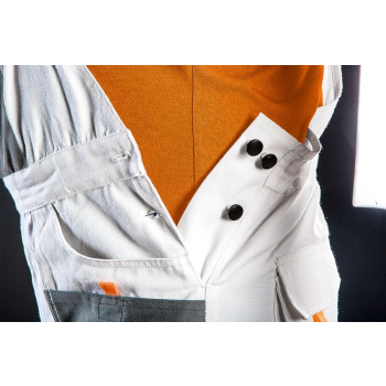 SPODNIE ROBOCZE NA SZELKACH BIAŁE HD ROZMIAR XL/56