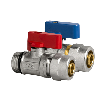 ZAWÓR KULOWY PEX MINI Z DŁAWICĄ 1/2*16 CIEPŁA WODA