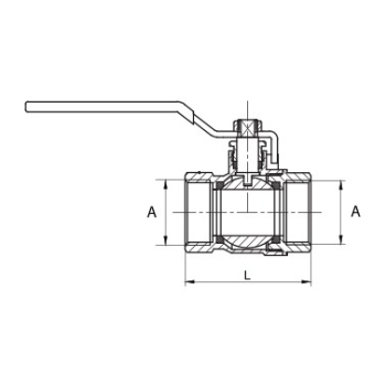 ZAWÓR KULOWY 1 1/2'' CIĘŻKI Z DŁAW.