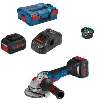 SZLIFIERKA KĄTOWA AKUMULATOROWA 125MM GWS 18V-10SC 2*8.0AH