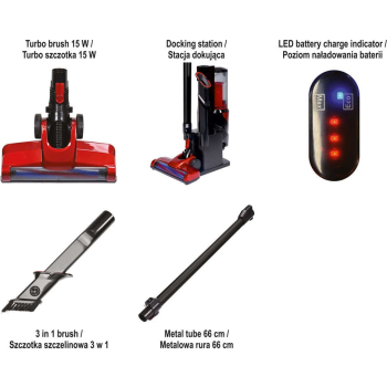 BEZPRZEWODOWY ODKURZACZ PIONOWY 120W