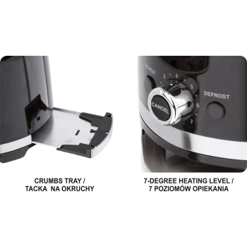 TOSTER 700-850W CZARNY