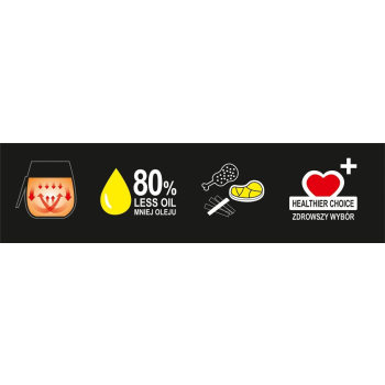 FRYTKOWNICA BEZTŁUSZCZOWA 1300W, 2.4L. PANEL LED