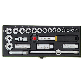 ZESTAW KLUCZY NASADOWYCH Z GRZECHOTKAMI 3/8''', 24CZ.