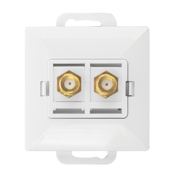 PERŁA GNIAZDO TV PODWÓJNE TYPU F