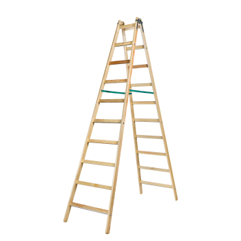 DRABINA DREWNIANA BRAKET PREMIUM 2X10 SZCZEBLI 299CM