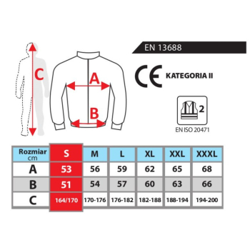 BLUZA POLAROWA ODBLASKOWA ROZMIAR S