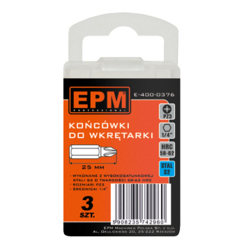 Bit krótki PZ3x25mm 3 szt. EPM E-400-0376