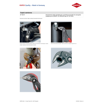 SZCZYPCE DO RUR COBRA  Z WYDŁUŻONĄ SZCĘKĄ 250MM