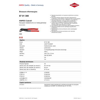 SZCZYPCE DO RUR COBRA 300MM