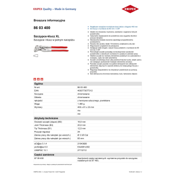 SZCZYPCE-KLUCZ XL 400MM