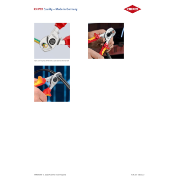 NOŻYCE DO KABLI IZOLOWANE 160MM