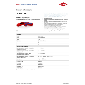 UNIWERSALNE NARZĘDZIE DO ŚCIĄGANIA IZOLACJI DLA LEWORĘCZNYCH