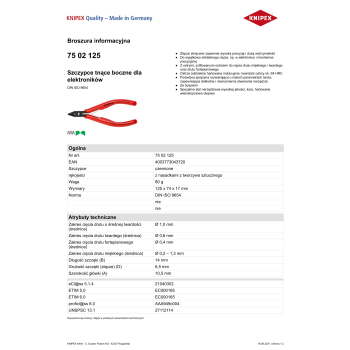 SZCZYPCE TNĄCE BOCZNE 125MM