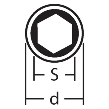 NASADKA SZEŚCIOKĄTNA DO ŚRUB Z ŁBEM SZEŚCIOKĄTNYM 1/2' 13MM