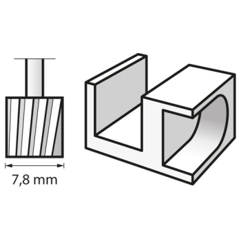 FREZ SZYBKOTNĄCY WALCOWY 7.8MM 2SZT