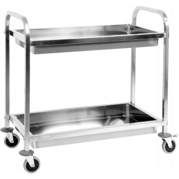 WÓZEK KELNERSKI 2-PÓŁKOWY GŁĘBOKI