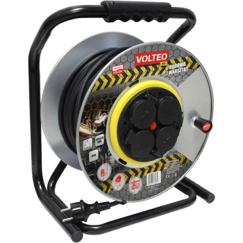 PRZEDŁUŻACZ HEAVY DUTY METALOWY BĘBEN 30M H05RR 3*1,5 IP44