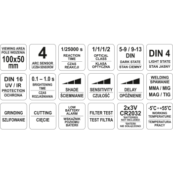PRZYŁBICA SPAWALNICZA SAMOŚCIEMNIAJĄCA