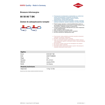 ZESTAW DO ZABEZPIECZANIA NARZĘDZI, 2 KOMPLETY