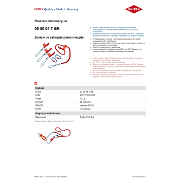 ZESTAW DO ZABEZPIECZANIA NARZĘDZI