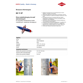 KLUCZ WIELOFUNKCYJNY DO SZAF STEROWNICZYCH