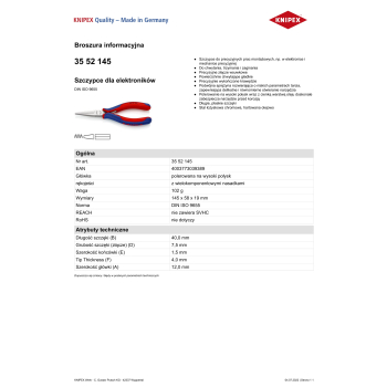 SZCZYPCE DLA ELEKTRONIKÓW 145MM