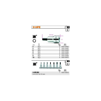 NASADKA 3/8'' Z KOŃCÓWKĄ TRZPIENIOWĄ