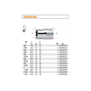 NASADKA 1/2' SZEŚCIOKĄTNA 3/4'