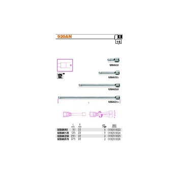PRZEDŁUŻKA  Z ZABIERAKIEM KULISTYM 1/2'' 250MM