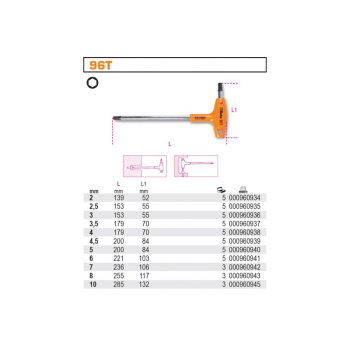 KLUCZ TRZPIENIOWY KĄTOWY 8MM
