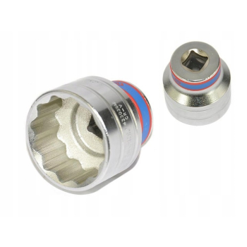 NASADKA KRÓTKA 12-KĄTNA CHROMOWANA 1/4'' 9/32'' 24MM