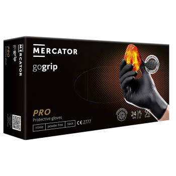 RĘKAWICE NITRYLOWE MERCATOR GO GRIP CZARNE ROZMIAR XL