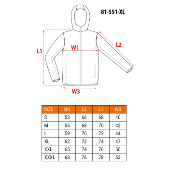 KURTKA SOFTSHELL Z KAPTUREM ODPINANYM, ROZMIAR XL