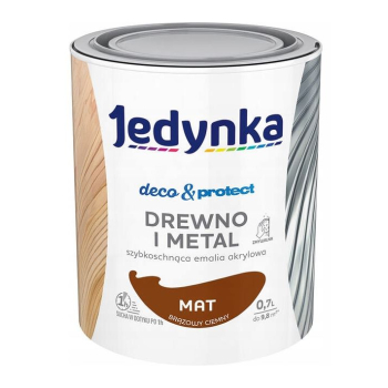 JEDYNKA DECO&PROTECT DREWNO I METAL MAT BRĄZOWY 0,7L
